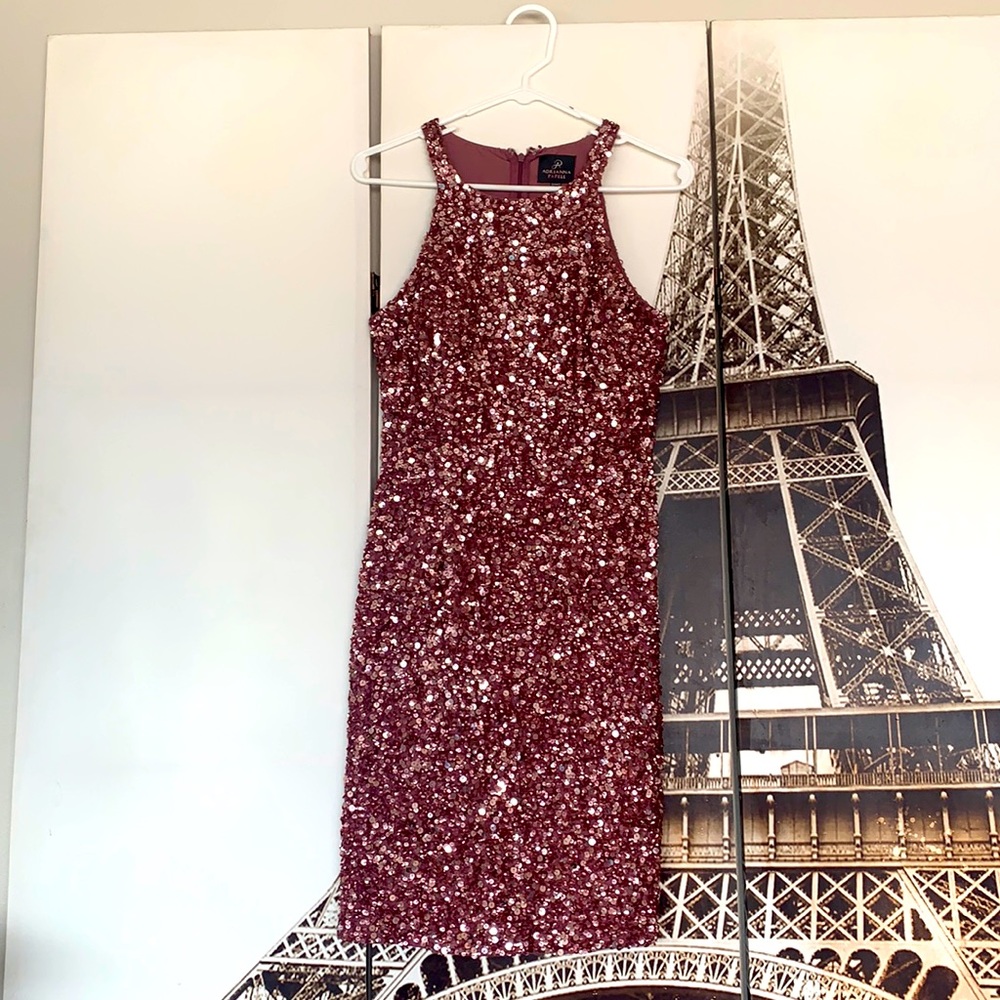 Stunning Adriana Papel sequined cocktail dress